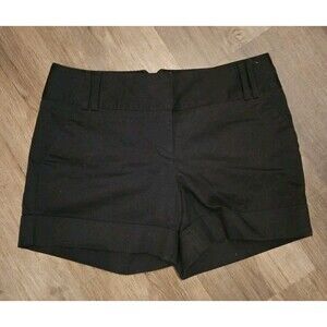 Express Womens Shorts 4 Black Dressy Uniform Pockets Belt Loops